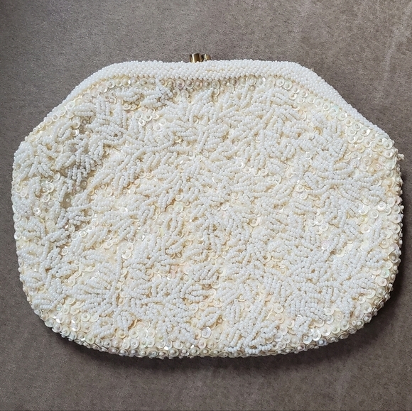 Handmade Handbags - Vintage Handmade Hong Kong Beaded Clutch Purse, Mid-Century Item
